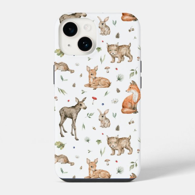 Padrão de Animais Fofos da Floresta (Verso)