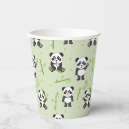 Padrão de Animais Kawaii de Urso Panda Fofo e Bamb