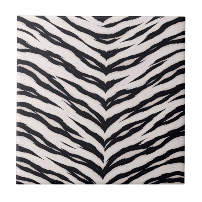 Padrão de Animal Tigre Branco (Frente)