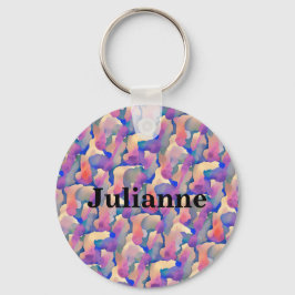 Padrão de Aquarela Chaveiro personalizado