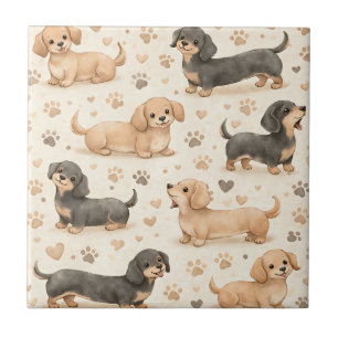 Padrão de aquarela de cachorrinho adorável (1)