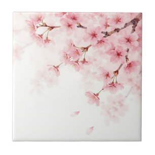 Padrão de aquarela de flor de cerejeira Sakura ros