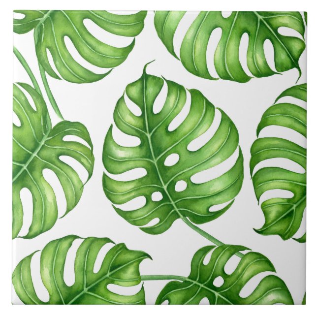 Padrão de aquarela de Monstera (Frente)