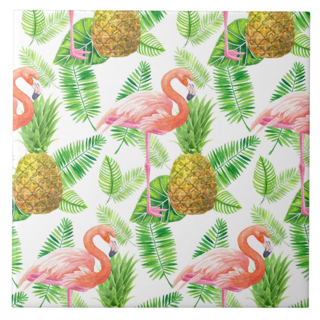 Padrão de aquarela do jardim tropical (Frente)