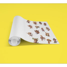 Padrão de Aquarela do macaco engraçado com Bobo bo