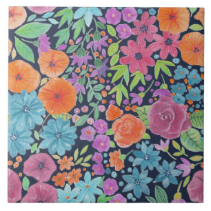 Padrão de aquarela floral