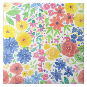 Padrão de aquarela floral