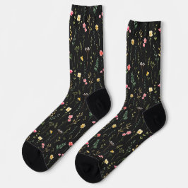 Padrão de aquarela floral de flores silvestres em