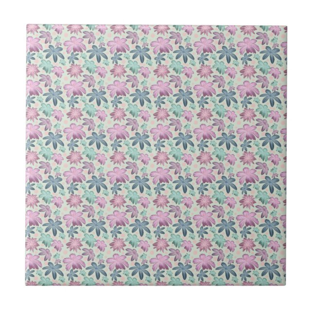 Padrão de aquarela floral pastel (Frente)