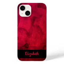 Padrão de Aquarela na moda Vermelha Preta Personal