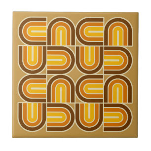Padrão de Arca Geométrica do Estilo 70s