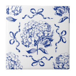 Padrão de Arco de Hydrangea de Toile Azul de Pré-d