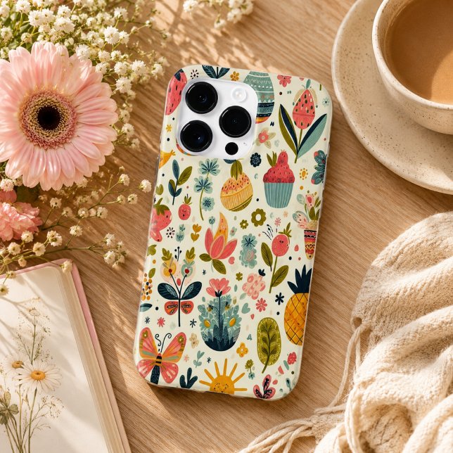 padrão de arco e cereja  (bow and cherry pattern Case-Mate iPhone case)