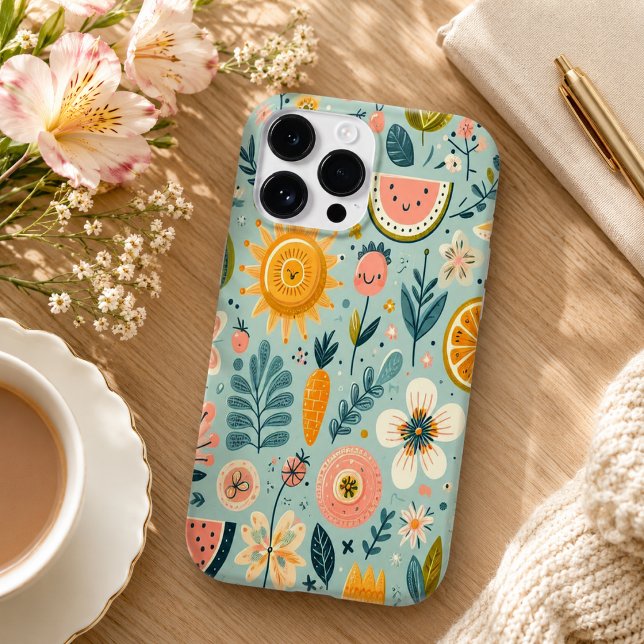 padrão de arco e cereja  (bow and cherry pattern Case-Mate iPhone case)