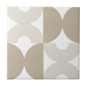 Padrão de Arco Geométrico Abstrato Boho Minimalist