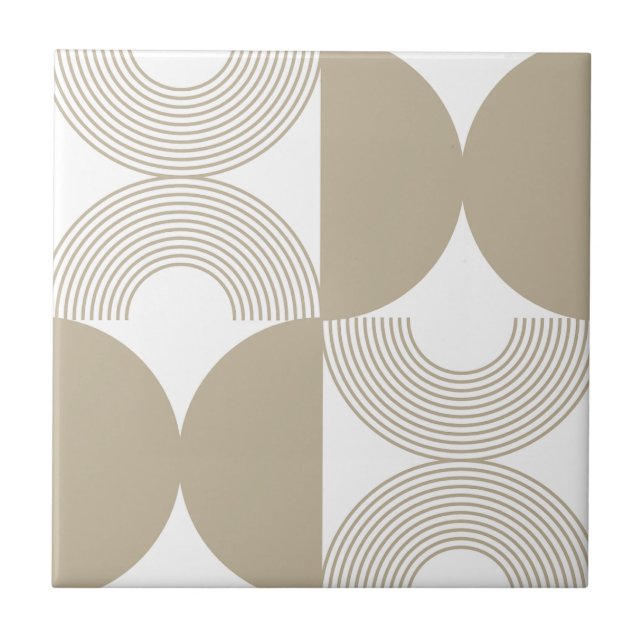 Padrão de Arco Geométrico Abstrato Boho Minimalist (Frente)