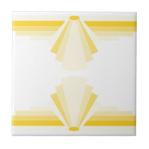 Padrão de Art Deco em amarelo