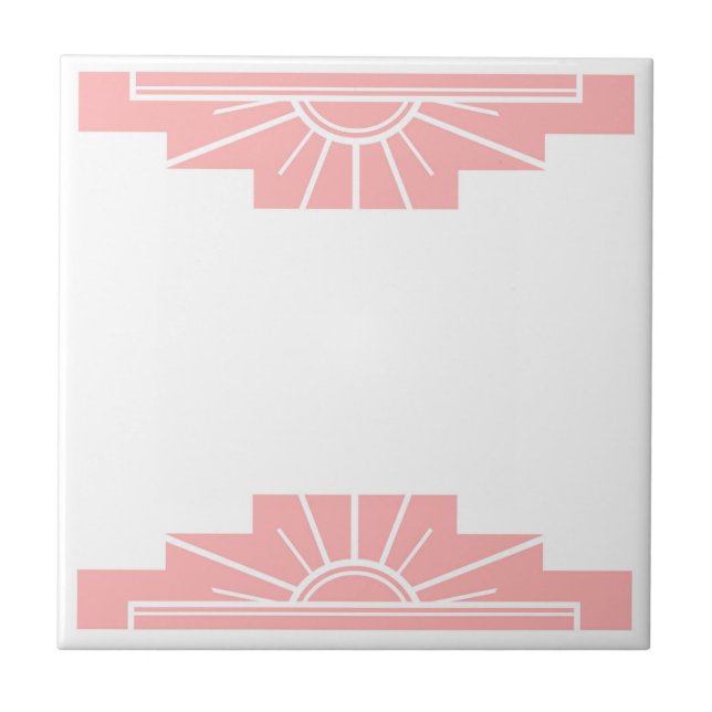Padrão de Art Deco em Peach (Frente)