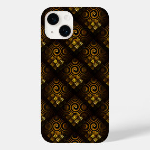 Padrão de Arte Abstrata Boho Moderno Elegante Dour