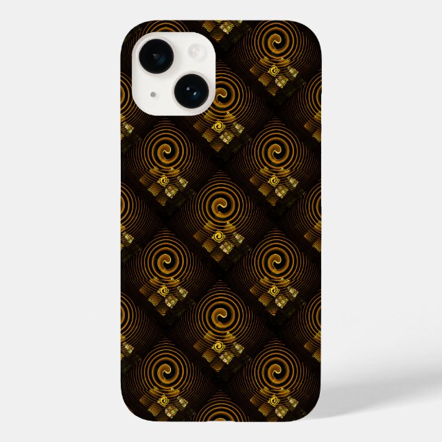 Padrão de Arte Abstrata Boho Moderno Elegante Dour (Verso)