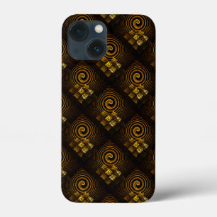 Padrão de Arte Abstrata Boho Moderno Elegante Dour