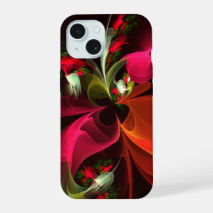 Padrão de Arte Abstrata Moderna Floral Verde Verme