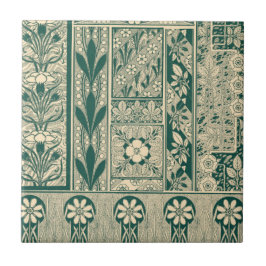 Padrão de Arte Botânica Decorativa Nouveau