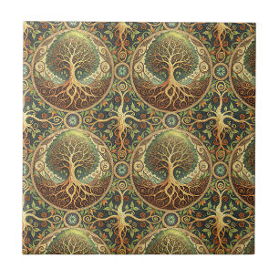 Padrão de Arte de Design Espiritual Mandala da Árv