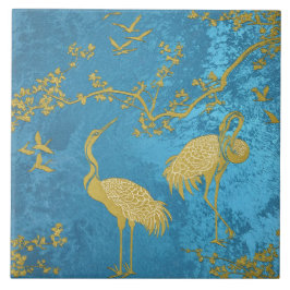 Padrão de arte de grous elegantes | Pássaros grous