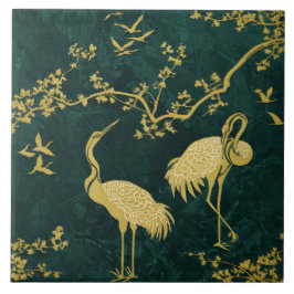 Padrão de arte de grous elegantes | Pássaros grous