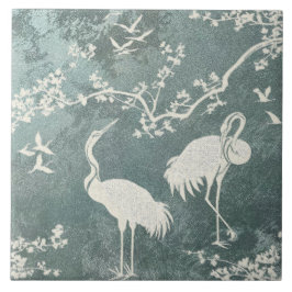 Padrão de arte de grous elegantes | Pássaros grous