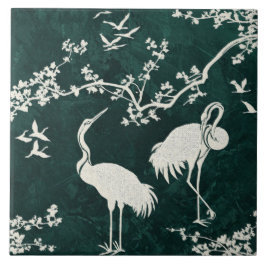 Padrão de arte de grous elegantes | Pássaros grous