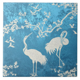 Padrão de arte de grous elegantes | Pássaros grous