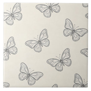 Padrão de Arte de Linha de Borboleta