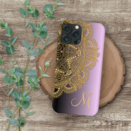 Padrão De Arte De Mandala Dourado Personalizado Em