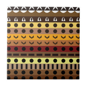 Padrão de Arte Deco Tribal Colorida
