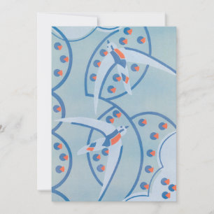 Padrão de arte deco vintage de jazz Pochoir de pás