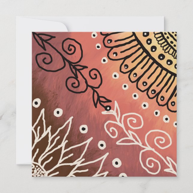 Padrão de Arte Engraçado Vermelho (Frente)