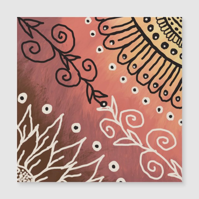 Padrão de Arte Engraçado Vermelho (Frente)