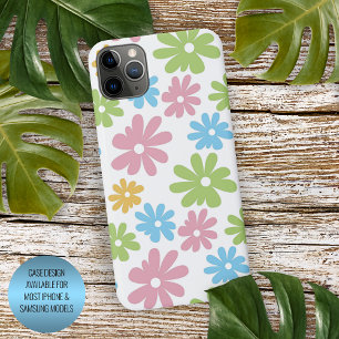 Padrão de arte floral laranja amarelo verde azul r
