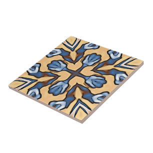 Padrão de Arte Marrom Cinza Amarelo-Amarelo