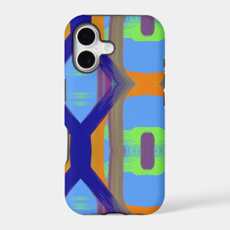 Padrão de Arte Personalizado Cor Azul Verde Laranj