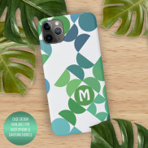 Padrão de Arte Retro Verde Shamrock Azul Teal Pers