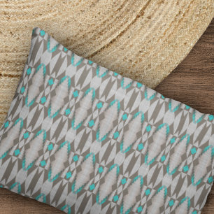 Padrão de Arte Tribal Azul de Taupe Aqua Turquois