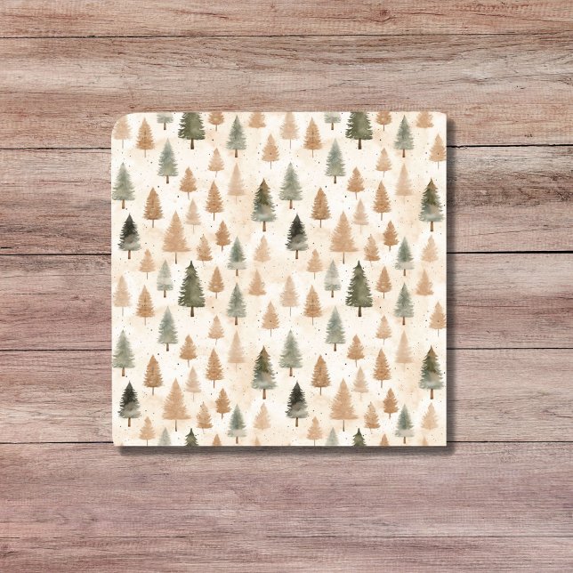 Padrão de árvore bege neutro escandinavo minimalis (Minimalist Scandinavian Neutral Beige Tree Pattern Ceramic Tile)
