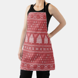 Padrão de Árvore de Natal Blocky Moderno