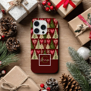 Padrão de árvore de Natal em estilo tricô fofo