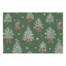 Padrão de Árvore de Natal em Toile Verde