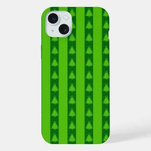 Padrão de árvore de Natal listrado verde