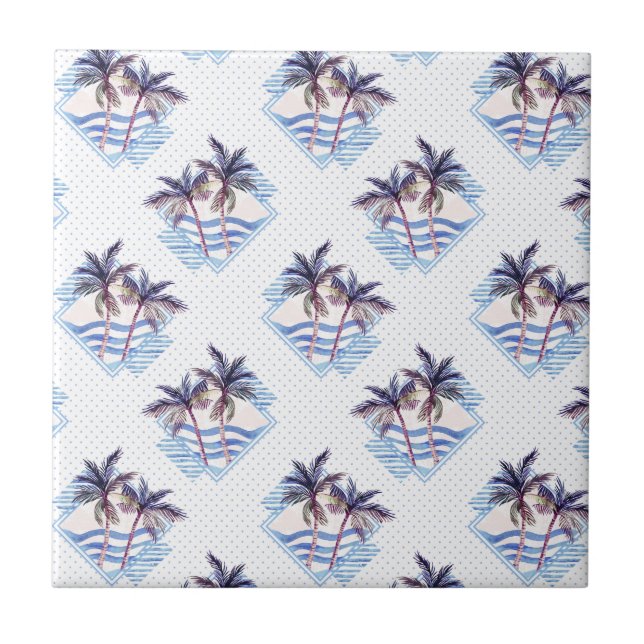 Padrão de Árvore Geométrica de Palma de Púrpura de (Frente)